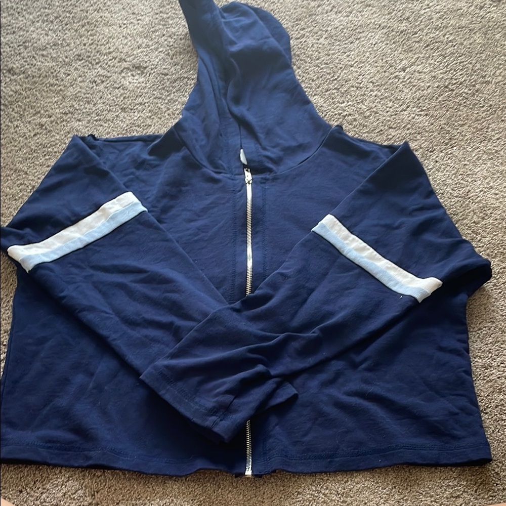 Navy Blue Zip-Up Hoodie